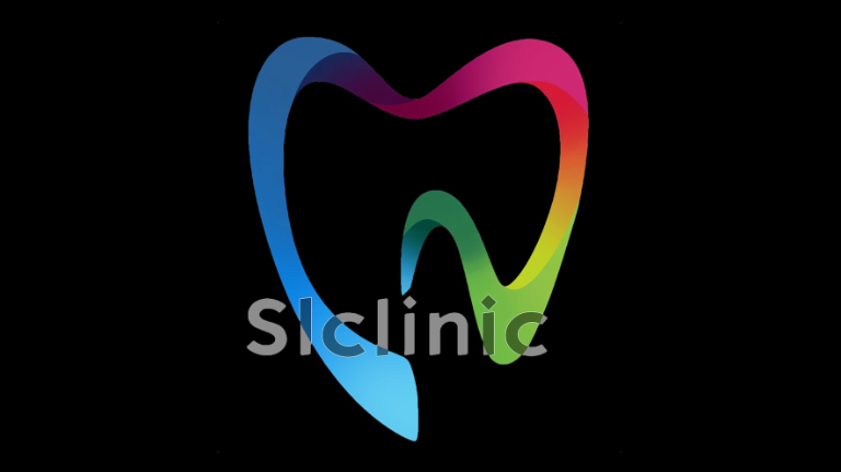 slclinic logo on black screen